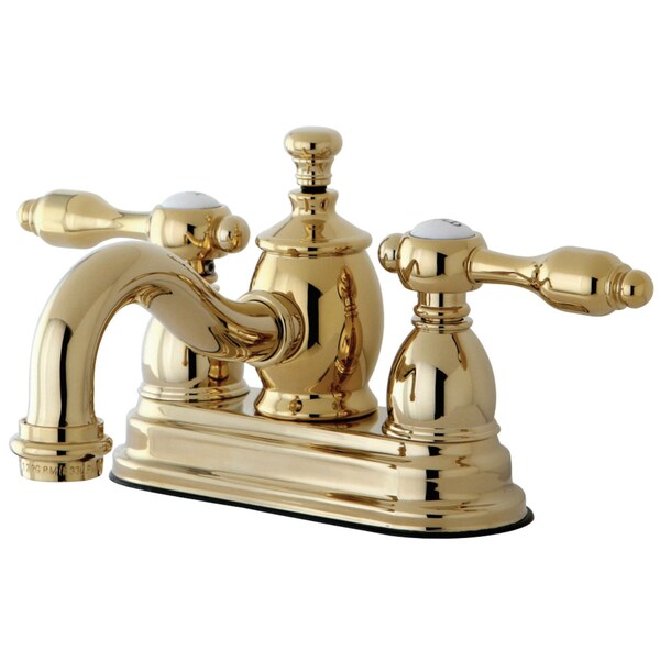 KS7102TAL 4" Centerset Bathroom Faucet, Polished Brass
